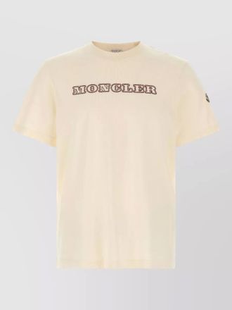 Moncler cotton logo embroidered t-shirt