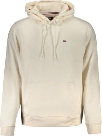 Tommy Hilfiger Stijlvolle katoenen hoodie met applicatiedetail - Heren - Hoodies - Beige - 2XL - Katoen - Hoodies & sweatvesten