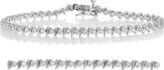 Vir Jewels 1.50 cttw SI2-I1 IGI Certified Diamond Bracelet 14K White Gold S-Link 7 Inch