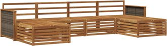 vidaXL Conjunto De Sof&aacute;s De Exterior 6 Uds. Madera De Acacia S&oacute;lida Vidaxl
