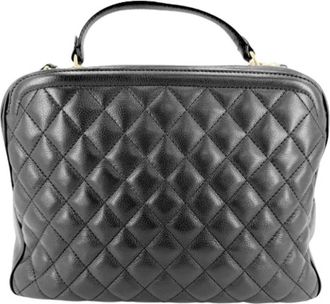 Chanel Pre-owned Matelasse Handbag - Dames - Vintage Handtas - Zwart - ONE Size - Leer - Vintage