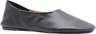 Gentle Souls Indie Skimmer Flat in Black Leather at Nordstrom, Size 7.5