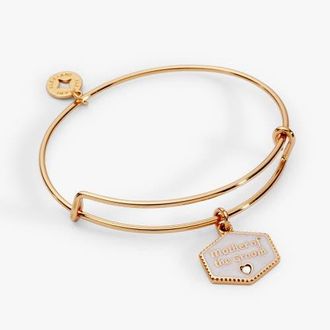 Alex and Ani Mother of the Groom Mother of Pearl Charm Bangle in Gold at Nordstrom