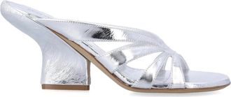 Dries Van Noten Heeled Mules - Dames - Muiltjes - Grijs - 37 EU - Leer - Schoenen