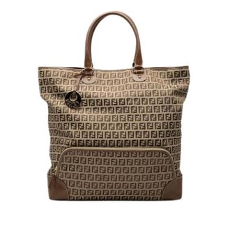 Fendi Pre-owned Tote Bags, female, Brown, Size: ONE SIZE Pre-owned Canvas Tote Bag