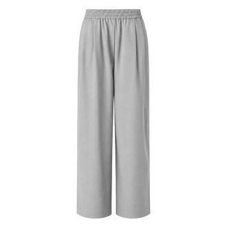 Meimeij Pantaloni Larghi a Pinces - - Trousers - Donna - Grigio - XS