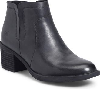 B&oslash;rn Reece Bootie in Black Leather at Nordstrom, Size 9.5