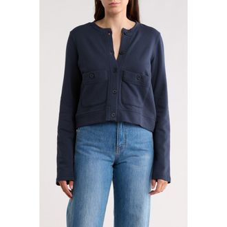 Splendid Terry Jacket in Navy Blue at Nordstrom Rack, Size X-Small