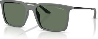 A|X Armani Exchange Ax 4170Su Zonnebril - Heren - Zonnebrillen - Grijs - 55 MM - Accessoires
