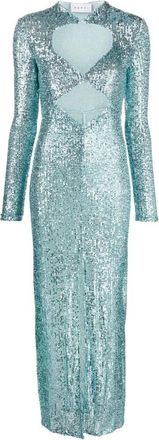 Nervi Maxi Kleedjes - Dames - Maxi kleedjes - Blauw - XS - Pailletten - Kleedjes