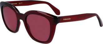 Ferragamo Rode Injectie Zonnebril