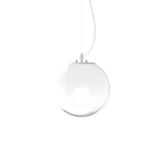 Netlighting Mapa Clear 20cm Globe Pendant Ceiling Light Opal in White