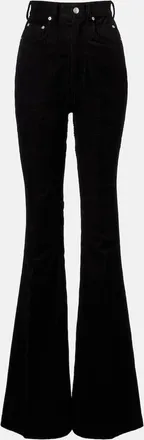 Rick Owens Pantaloni flared Bolan in cotone e lino