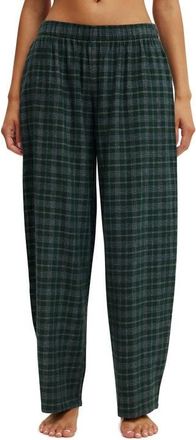 Cotton On Womens Flannel Barrel Leg Pant in Odie Check Pine Cone at Nordstrom, Size X-Small