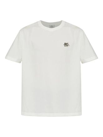 Etro Pegasus-embroidered T-shirt - White