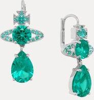 Vivienne Westwood Ismene Drop Earrings Platinum-turquoise-cz Platinum-turquoise-cz Women
