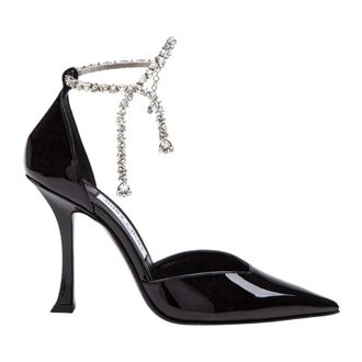 Jimmy Choo London Schoenen, Dames, Zwart, 40 EU, Leer, Stevie 100 Patent Pump