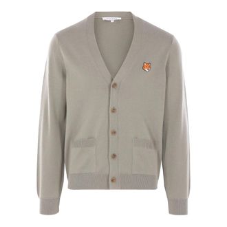 Maison Kitsun&eacute; Fox-head Patch Pocket Cardigan