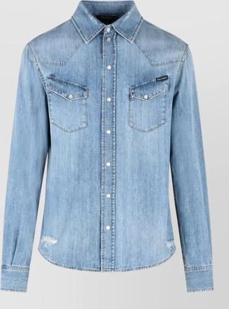 Dolce & Gabbana cotton shirt long sleeves western yoke pockets