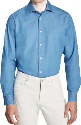 Jack Victor Mens Sport Shirt In Dark Denim