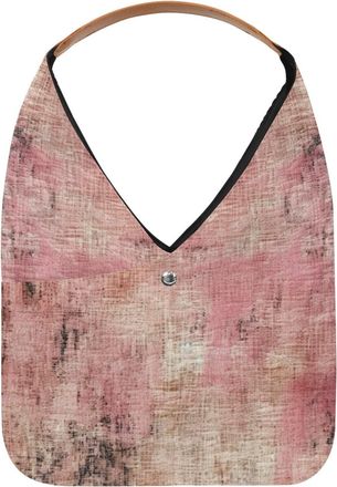 Generic Pink Vintage Mottled Pattern Reusable Lightweight Grocery Bags - Foldable Into Compact Pouch, Washable & Sturdy, Multipurpose for Shopping and Travel