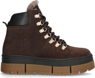 Canada Snow Mount Fiona Suede Shearling Lace Boots