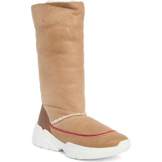 Longchamp Fleece Lined Tall Boot in Natural at Nordstrom Rack, Size 10Us / 41Eu