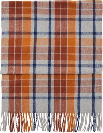 Mango Plaid Scarf in Caramel at Nordstrom