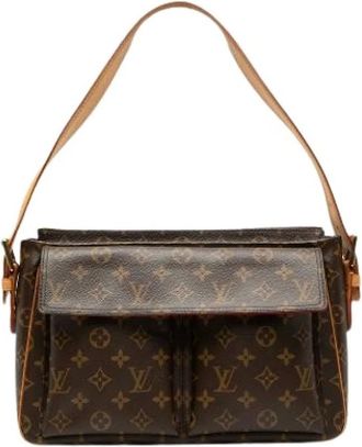 Louis Vuitton Pre-owned Shoulder Bags, female, Brown, Size: ONE SIZE Pre-owned Vintage Fabric Shoulder Bag