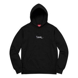 SUPREME SS19 Tag Logo Hooded Sweatshirt Black Logo SUP-SS19-573