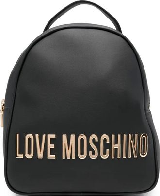 Love Moschino Zaino con placca logo - Nero