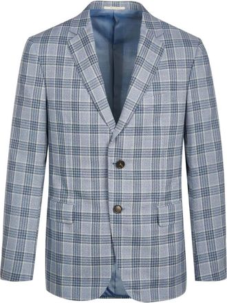 Pal Zileri Gekreid Blazer - Heren - Jassen - Blauw - Maat: M