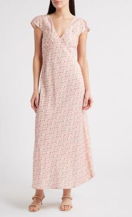 Faithfull The Brand Esson Midi Dress in Sakura Floral at Nordstrom Rack, Size X-Large