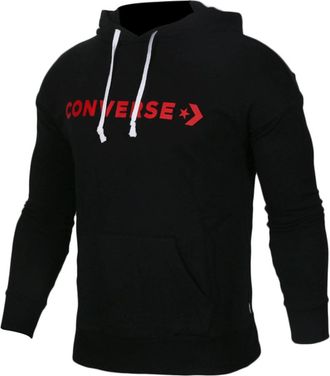 Converse (WMNS) Converse Wordmark Big Logo Hoodie Asia Sizing Black 10007113-A01