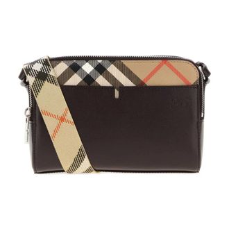 Burberry Cross Body Bags, male, Multicolor, Size: ONE SIZE Pop Check Crossbody Bag