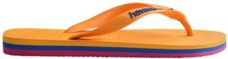 Havaianas Orange Citrus Brasil Layers Slippers, Brand Size 35/36 ( US Size 6 )