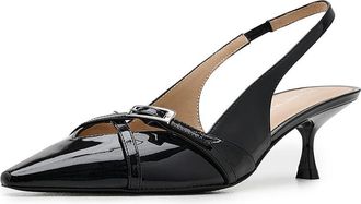 Stuart Weitzman Georgie Slingback 50 Womens Shoes Black : 10.5 M, Leather