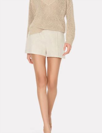 Milly Linen Pleated Short In Natural