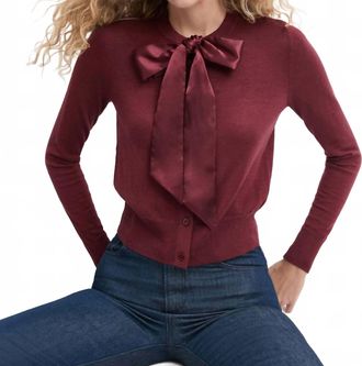 Favorite Daughter Take A Bow Cardigan In Vino
