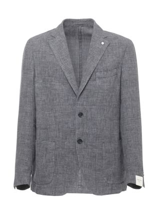 Lubiam Grey Classic Lapel Blazer