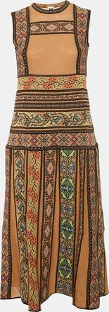 M Missoni Multicolor Patterned Knit Sleeveless Midi Dress