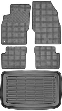OEM Juego De Alfombrillas De Goma Para Coche Y Alfombrilla Para Maletero Para Opel Corsa E Hatchback (2014-2019)
