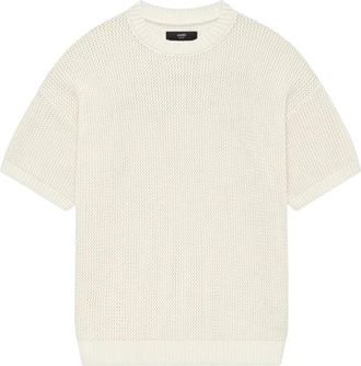 Amiri Crochet Mesh T-Shirt - Heren - Ronde hals truien - Wit - XL - Katoen - Truien & Vesten
