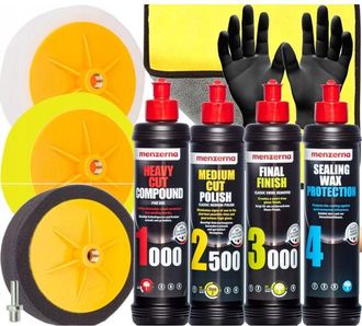 OEM Menzerna Set De Pasta De Pulir + Estuche De Espuma De Pulir 150 Mm Para Pulir