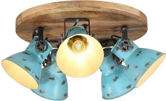 vidaXL L&aacute;mpara De Techo Azul Desgastado 25 W E27 50x50x25 Cm Vidaxl