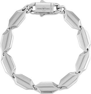 Esquire Mens Stainless Steel Station Chain Bracelet in Silver at Nordstrom Rack, Size 8.5