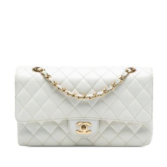 Chanel Voorafbezit Medium Classic Kaviaar Dubbele Flap