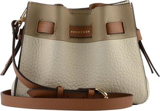 Pourchet Blossom Kleine Schoudertas - Dames - Schoudertassen - Beige - ONE Size - Leer - Tassen