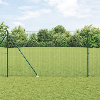 Berkfield Home PVC Fence Post Set Set of 2 Green PVC 25 x 1.5 m Durable