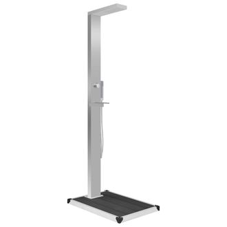 vidaXL Ducha De Jard&iacute;n Con Plato Acero Inoxidable Wpc Vidaxl